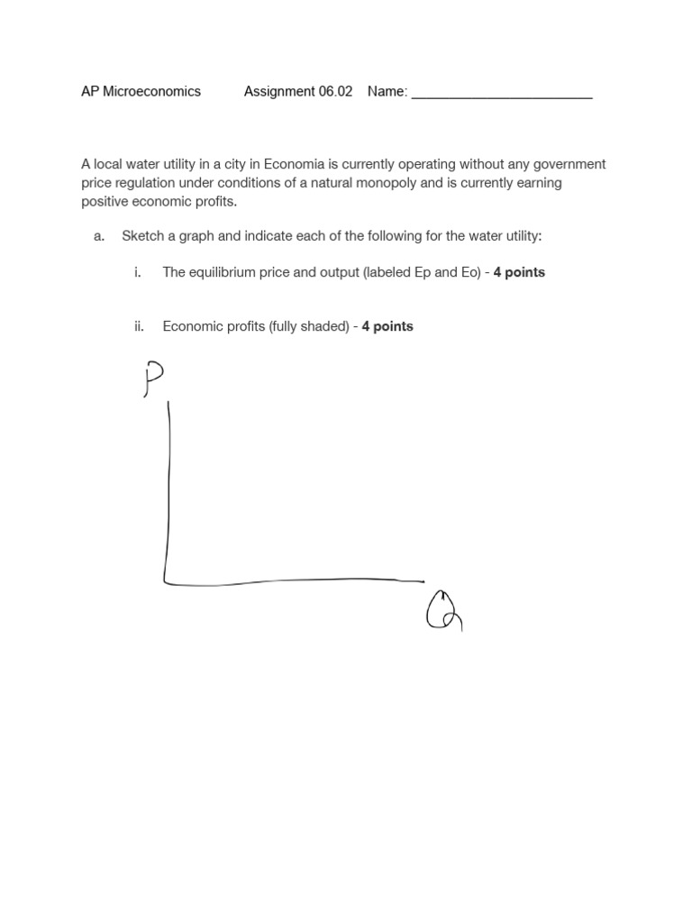 AP Microeconomics: Water Utility Regulation | PDF