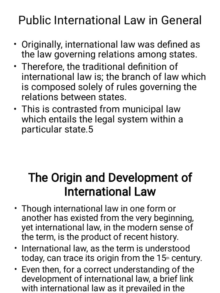 History and Development of International Law | PDF | International Law ...
