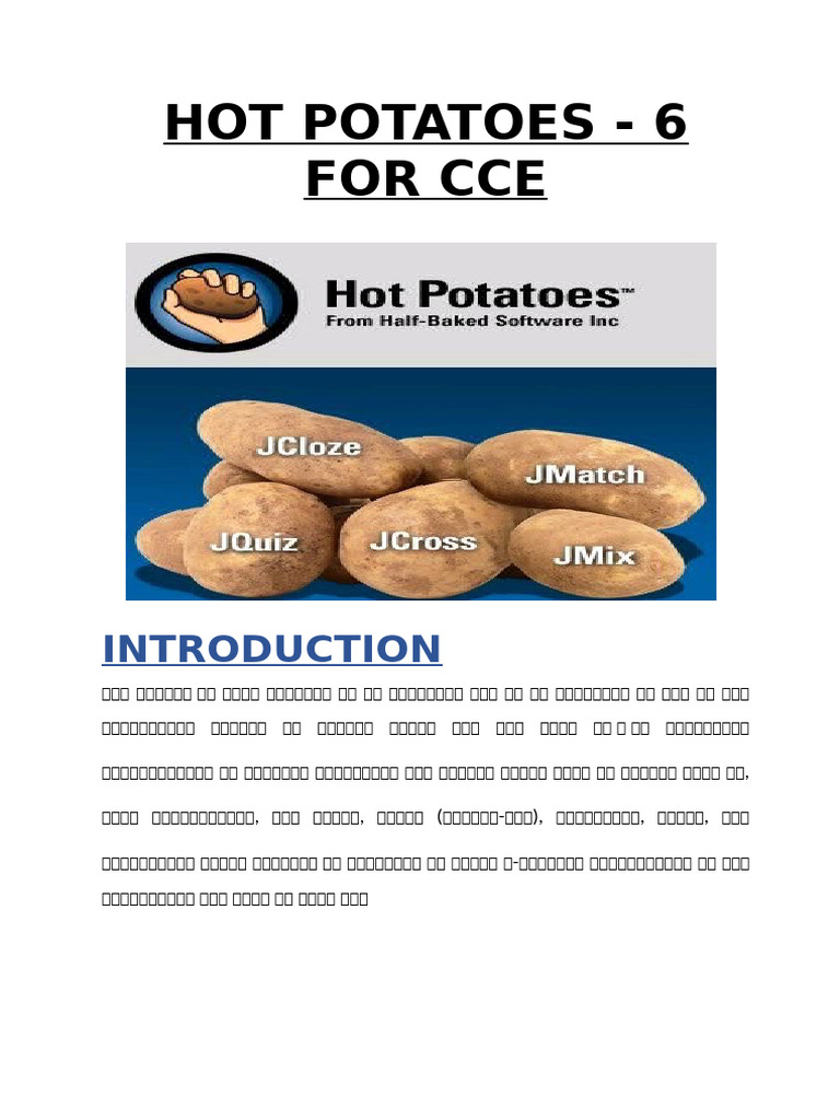 Hot Potatoes | PDF