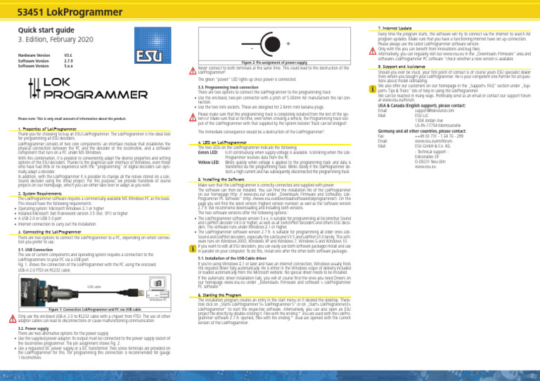 LokProgrammer Quick Start Guide | PDF | Usb | Personal Computers