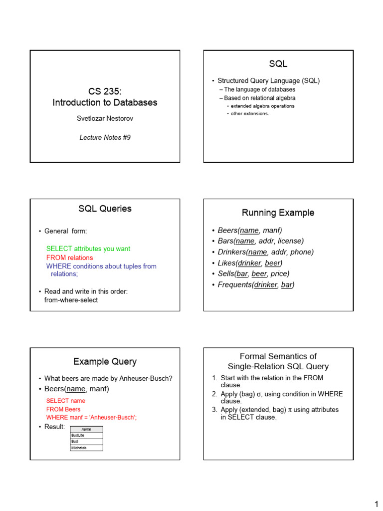 SQL Basics and Query Examples | PDF | Mathematical Logic | Logic