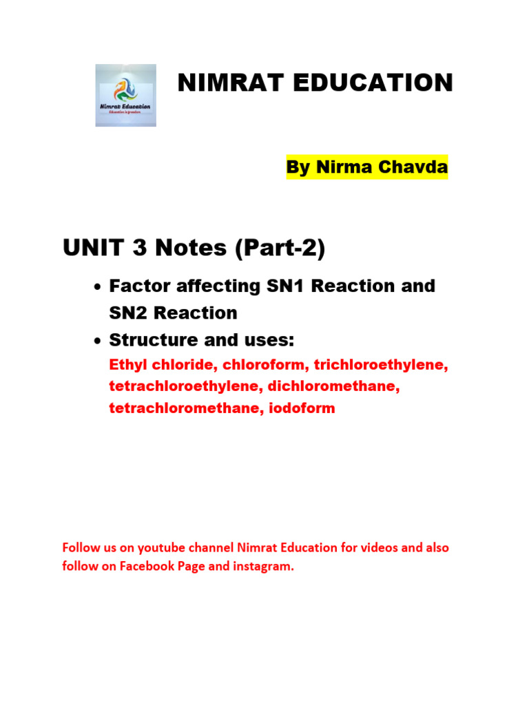 Oc-I Unit 3 Part 2 Notes | PDF | Environmental Chemistry | Chemical ...