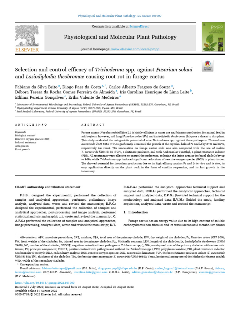 Trichoderma Control of Root Rot Fungi | PDF | Soil | Fungus