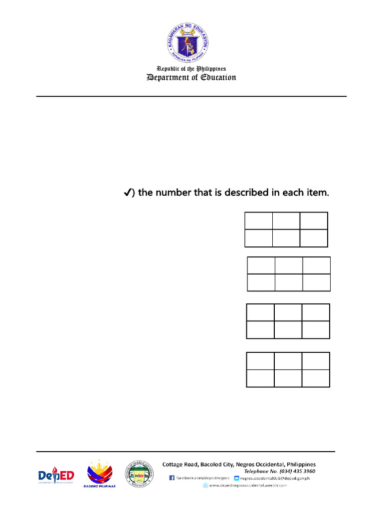 Grade 1 Numeracy Assessment Guide | PDF