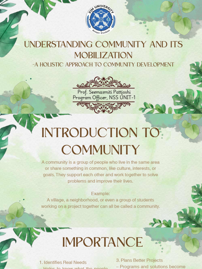 Holistic Community Development Guide | PDF | Community | Focus Group