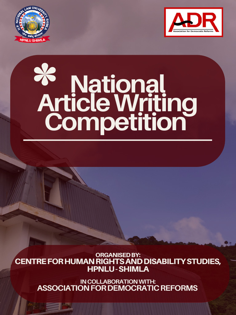 National Article Writing Competition 2026 | PDF