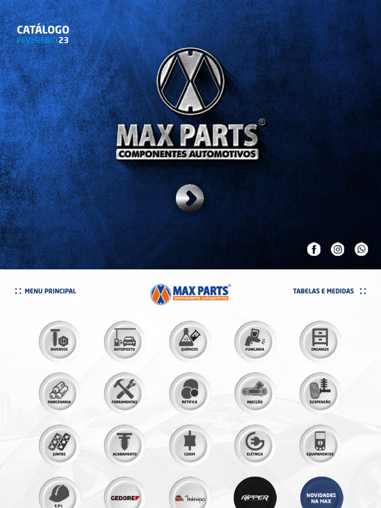 Catálogo de Produtos Max Parts Fevereiro 2023 | PDF | Materiais