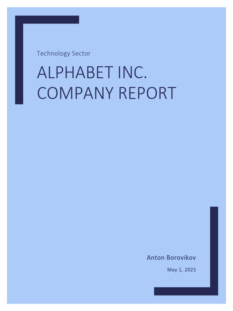 Alphabet Inc. Company Analysis Report | PDF | Valuation (Finance ...