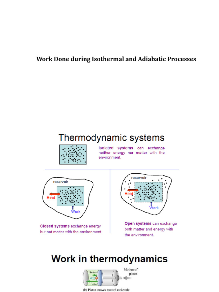 Isothermal vs Adiabatic Processes Explained | PDF | Heat | Mechanical ...