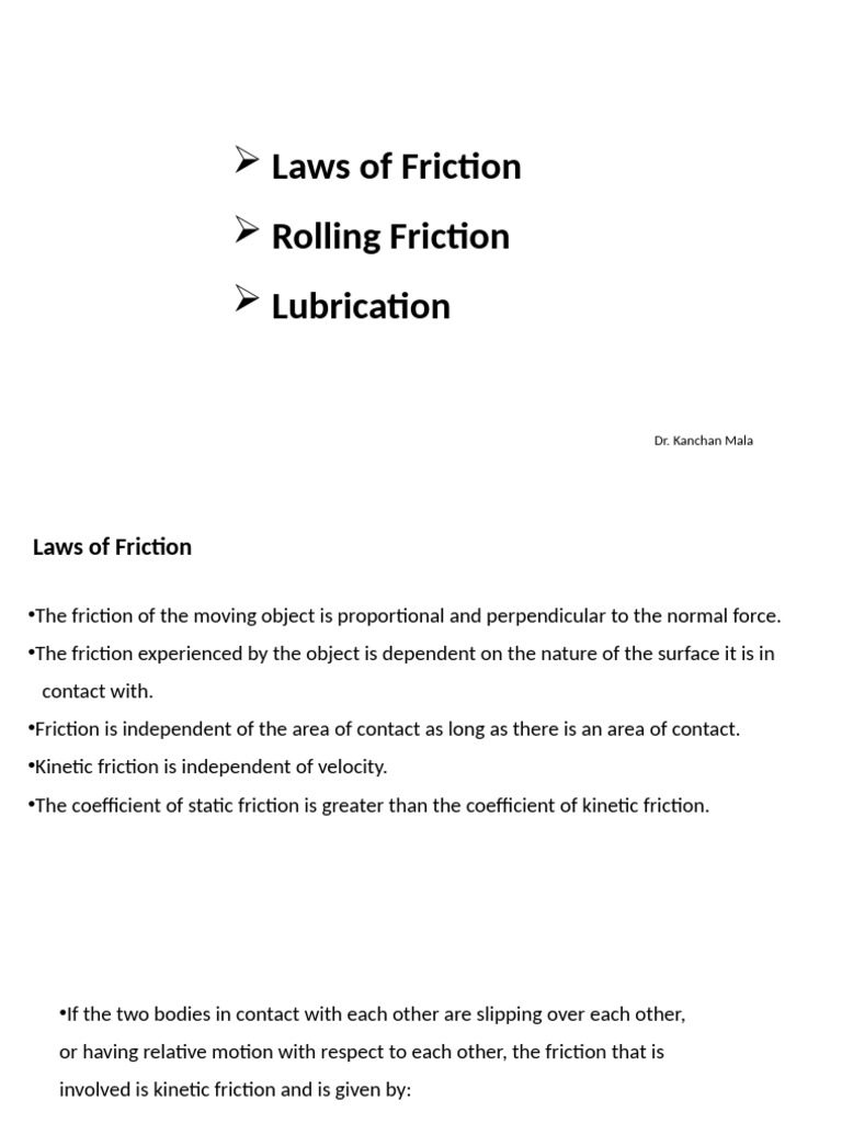 Understanding Friction: Laws & Types | PDF | Friction | Force