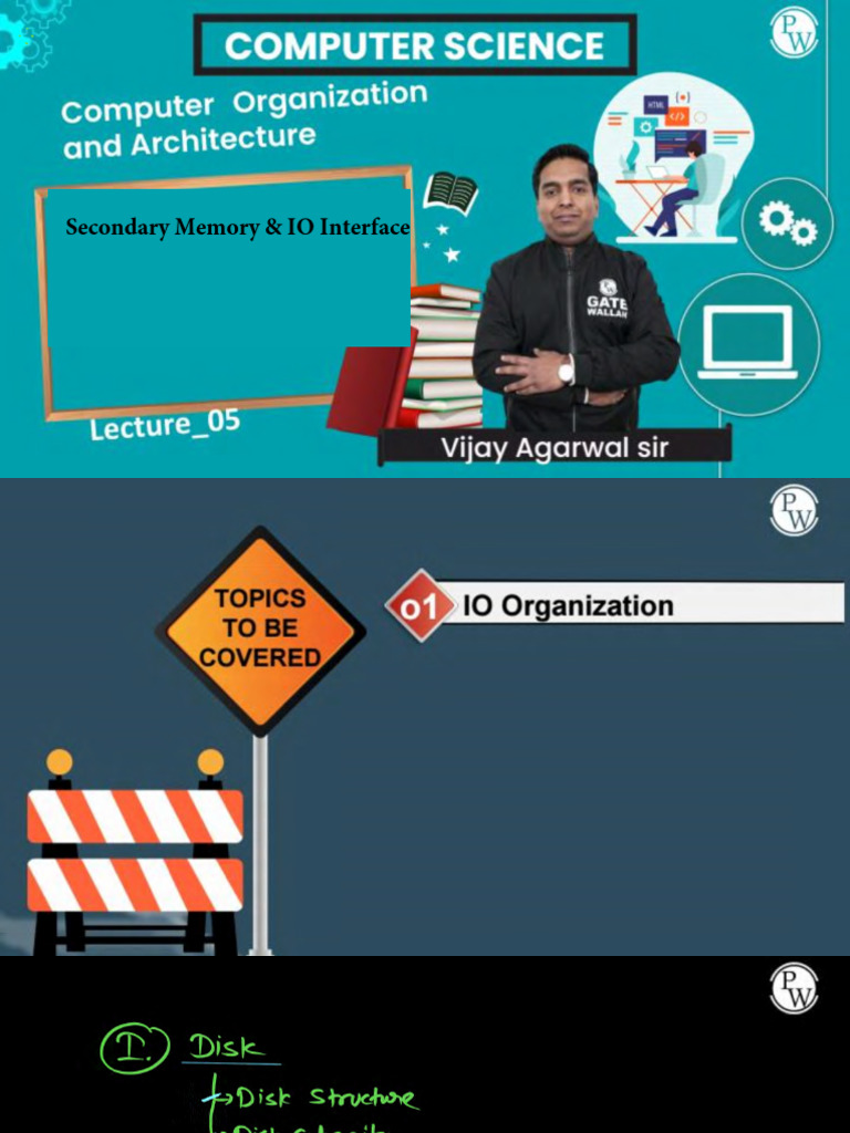 Secondary Memory & IO Interface 05 _ Class Notes | PDF