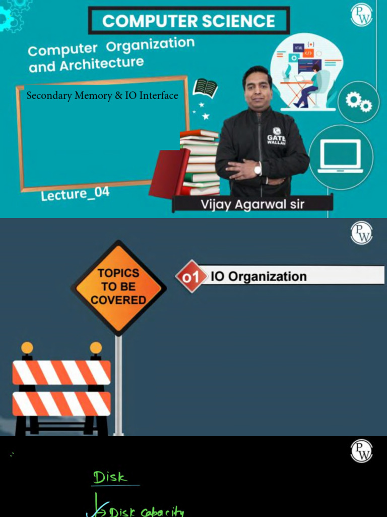 Secondary Memory & IO Interface 04 _ Class Notes | PDF