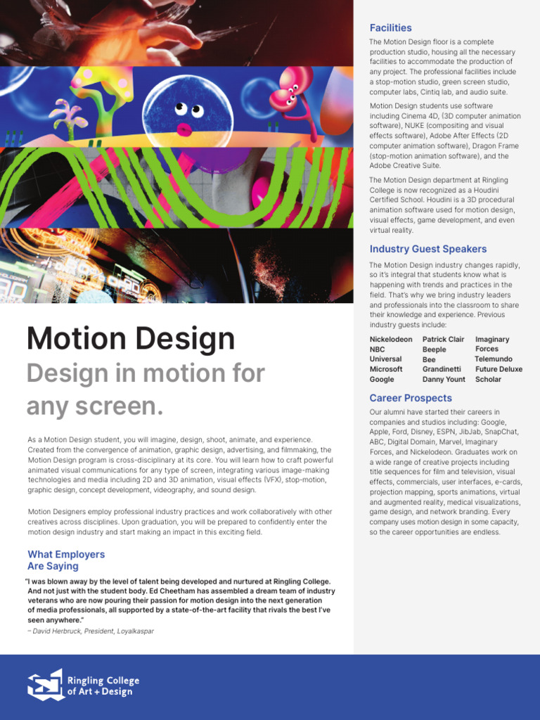 Motion Design Program Overview | PDF | Animation | Computer Animation