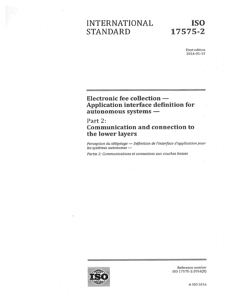 ISO 17575-2 2016 First Ed | PDF