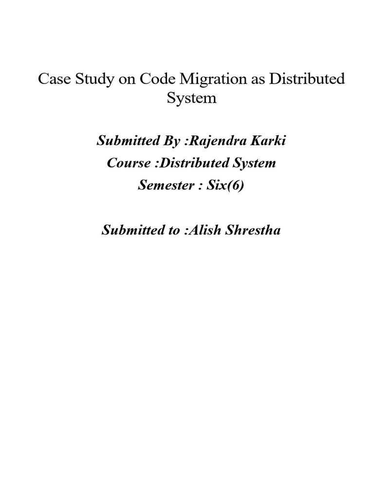 Code Migration in Distributed Systems | PDF | Scalability | Security