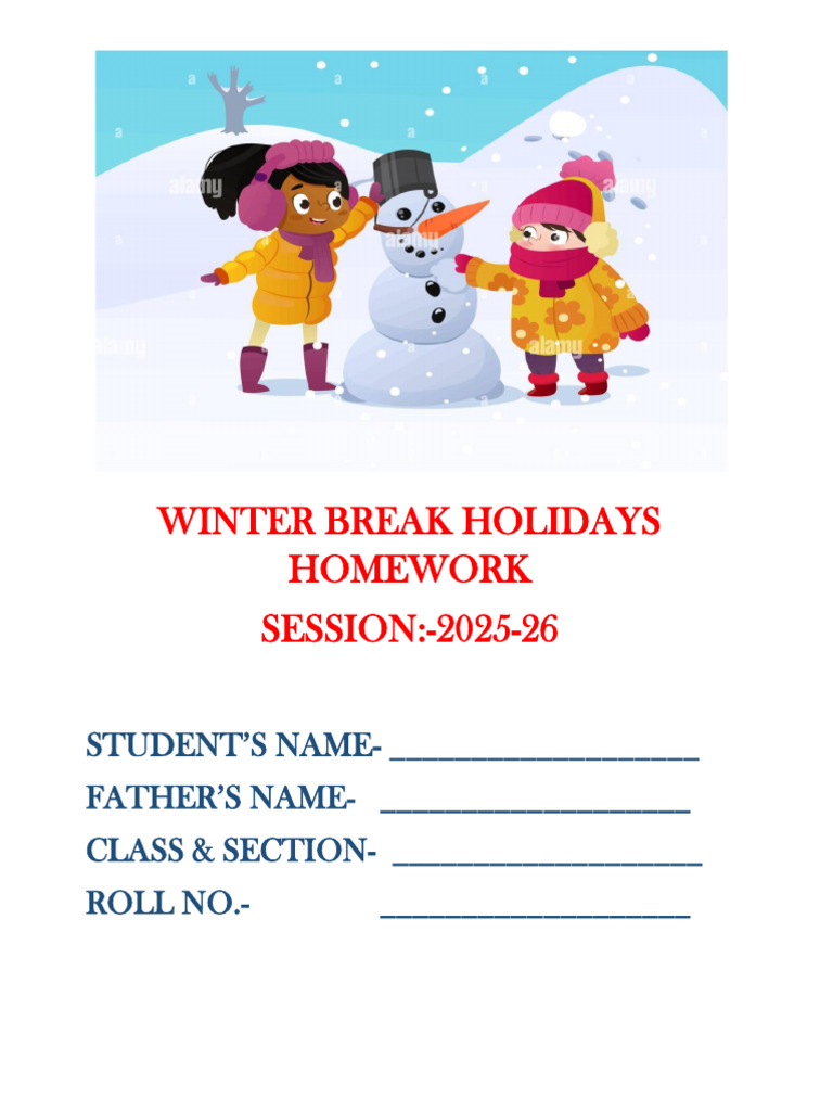 Class Vii Winter Break Homework | PDF | Area | Respiratory System