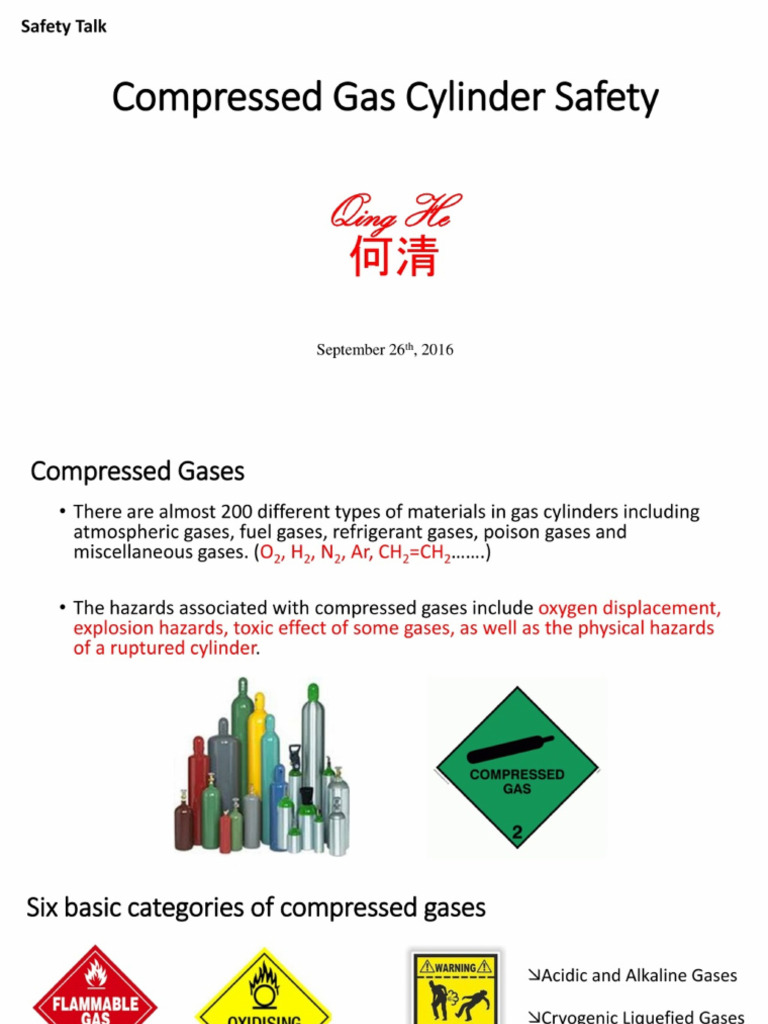 Compressed Gas Cylinder Safety | PDF