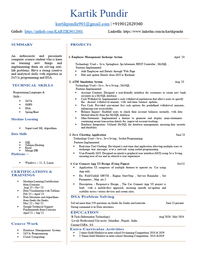 Computer Science Student Portfolio | PDF | Databases | Graphical User ...