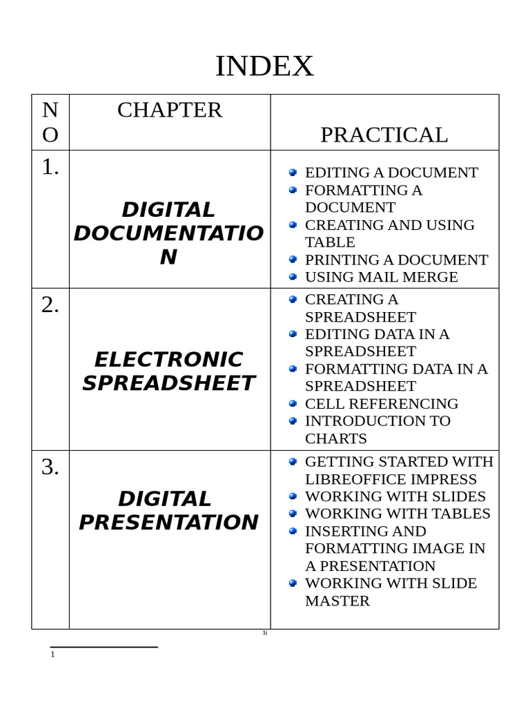 Digital Documentation and Spreadsheet Guide | PDF