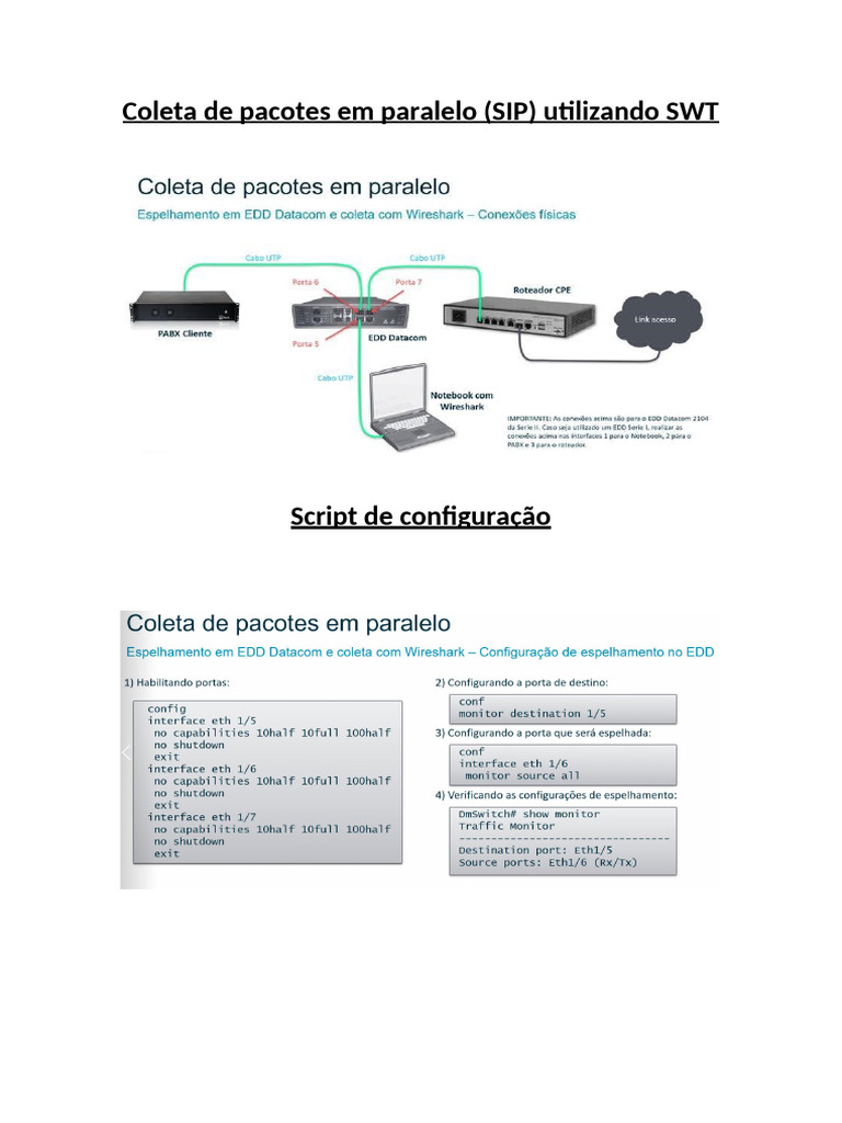 SWT - Coleta de Pacotes Em Paralelo -SIP (1) | PDF