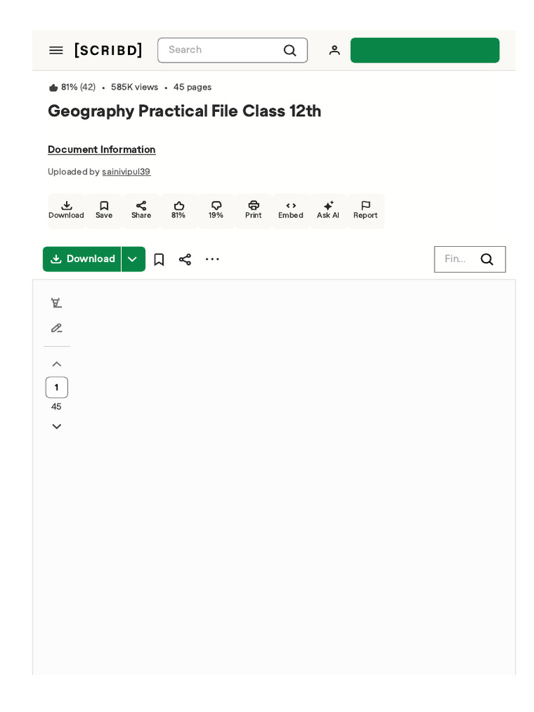 Class 12 Geography Practical File | PDF