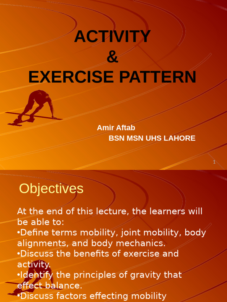 Mobility, Exercise, and Body Mechanics Guide | PDF | Skeletal Muscle ...