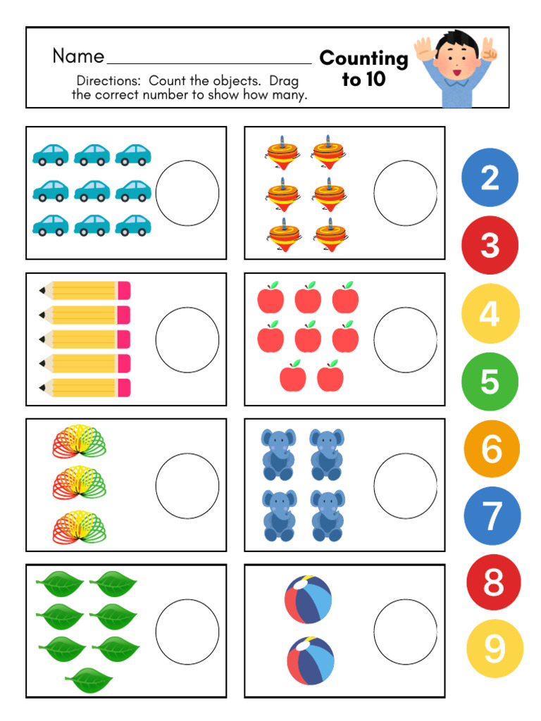 Counting Objects Up to 10 Activity | PDF