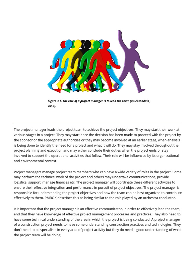 Project Manager's Role and Skills Explained | PDF | Leadership ...