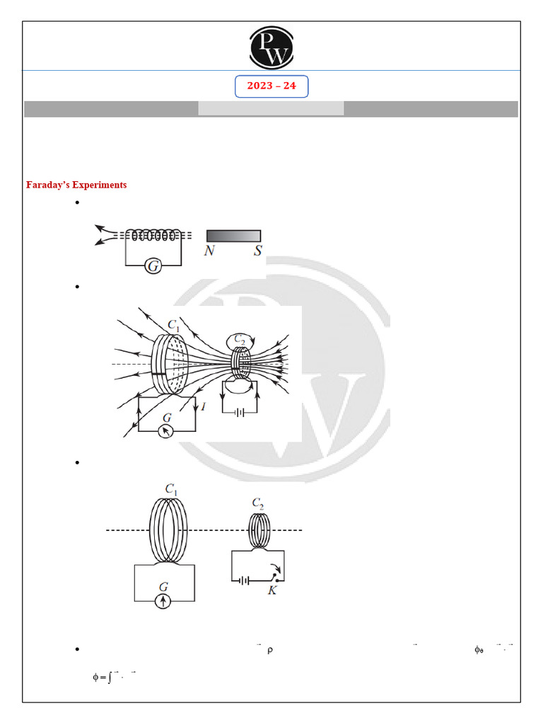 Electromagnetic Induction in Physics XII | PDF | Electromagnetic ...