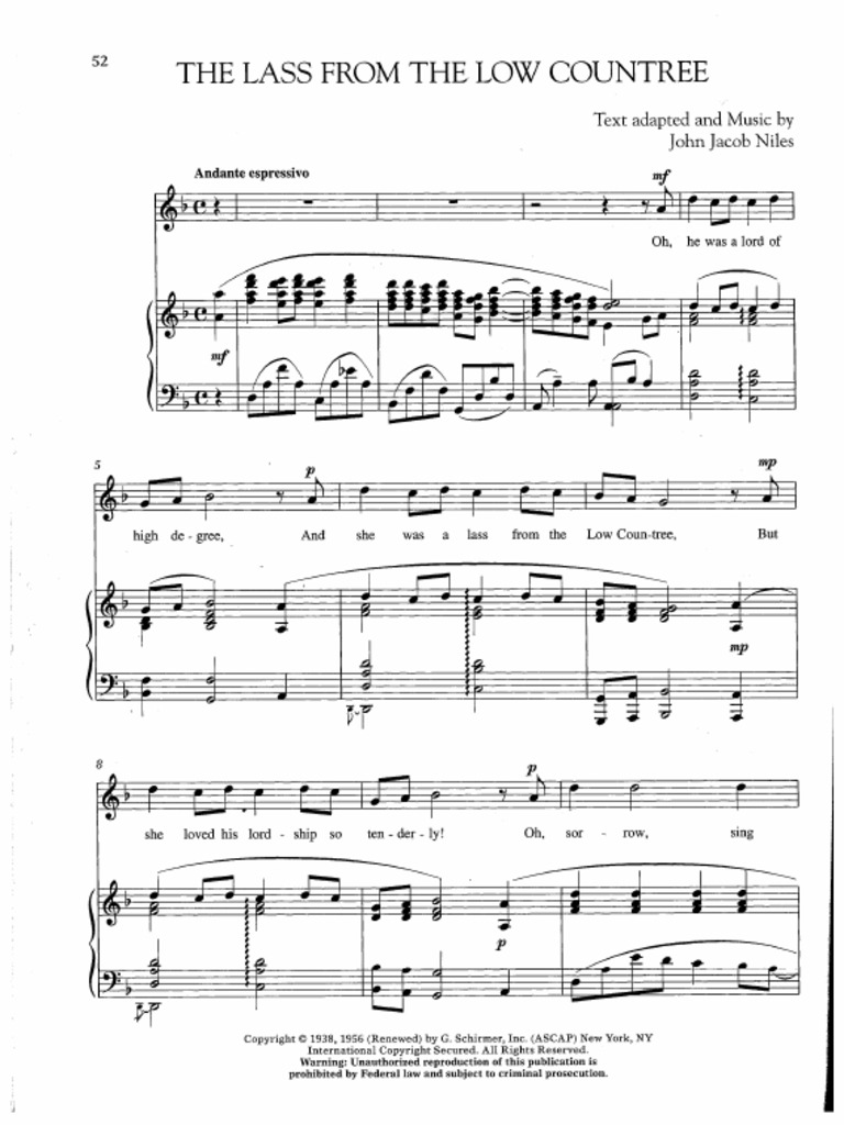 Lass From The Low Countree - High | PDF