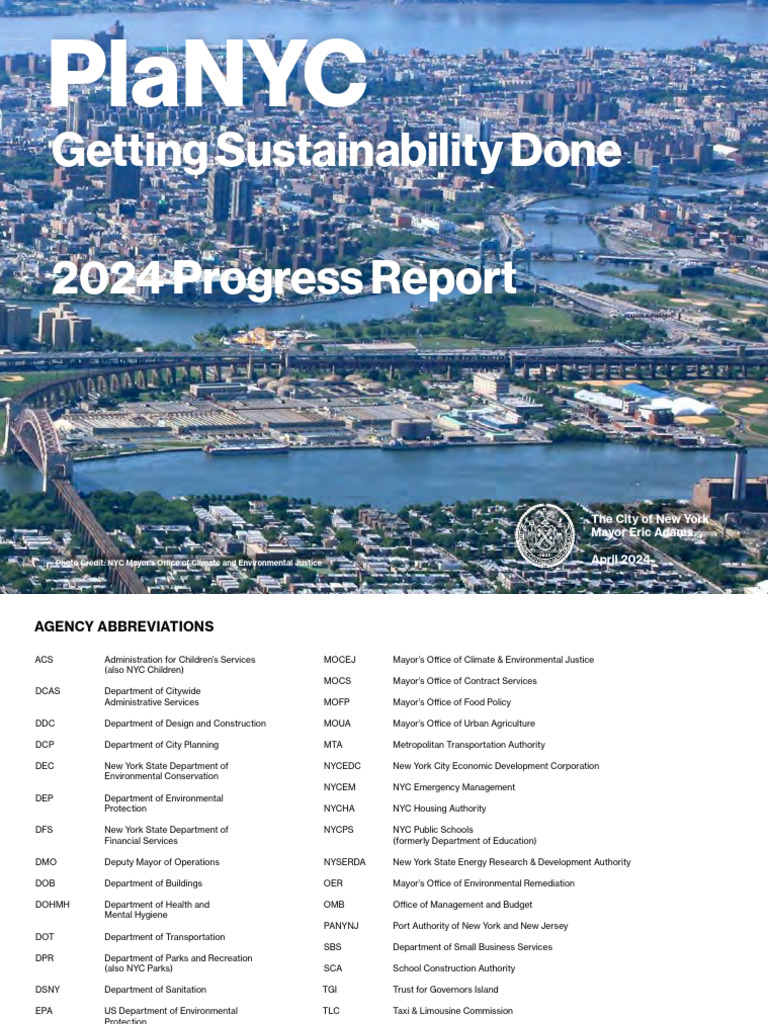 NYC 2024 Sustainability Progress Report | PDF | Climate Resilience | Flood