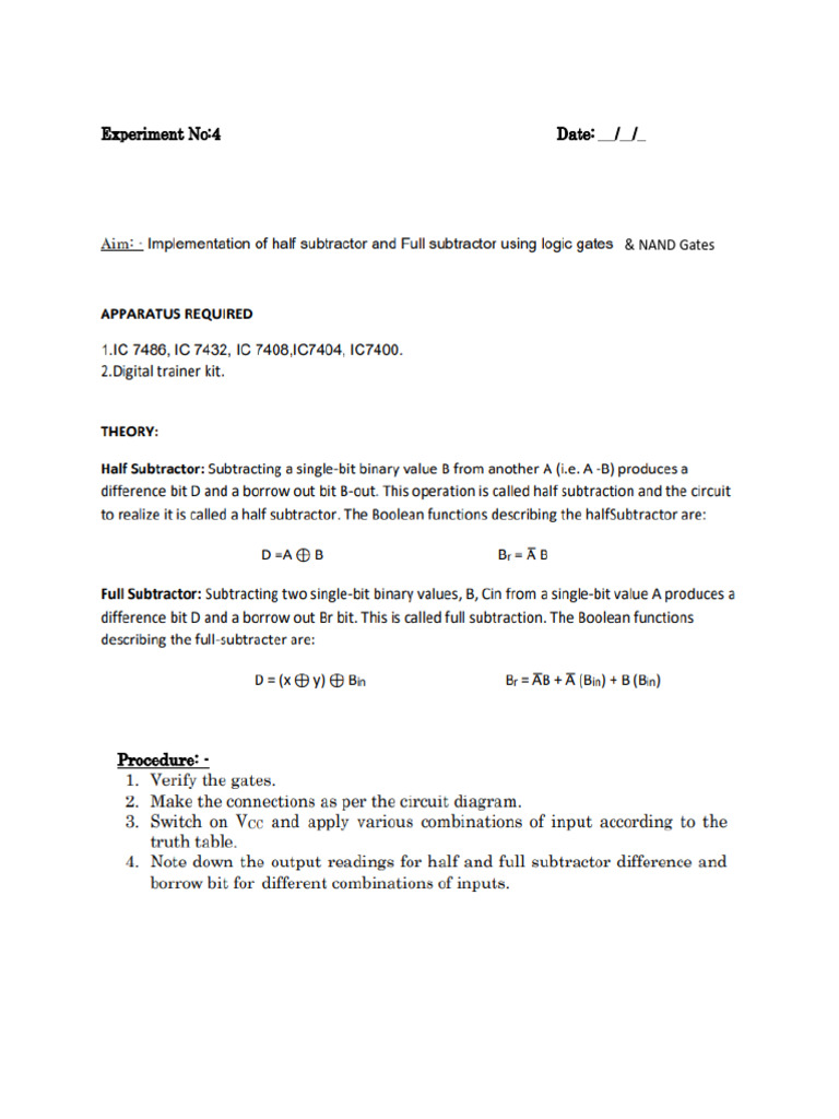 Experiment 4 | PDF