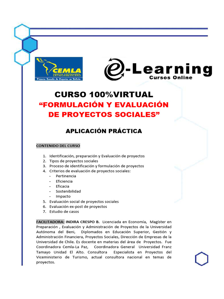 Formulacion y Evaluacion de Proyectos Sociales | PDF | Bolivia