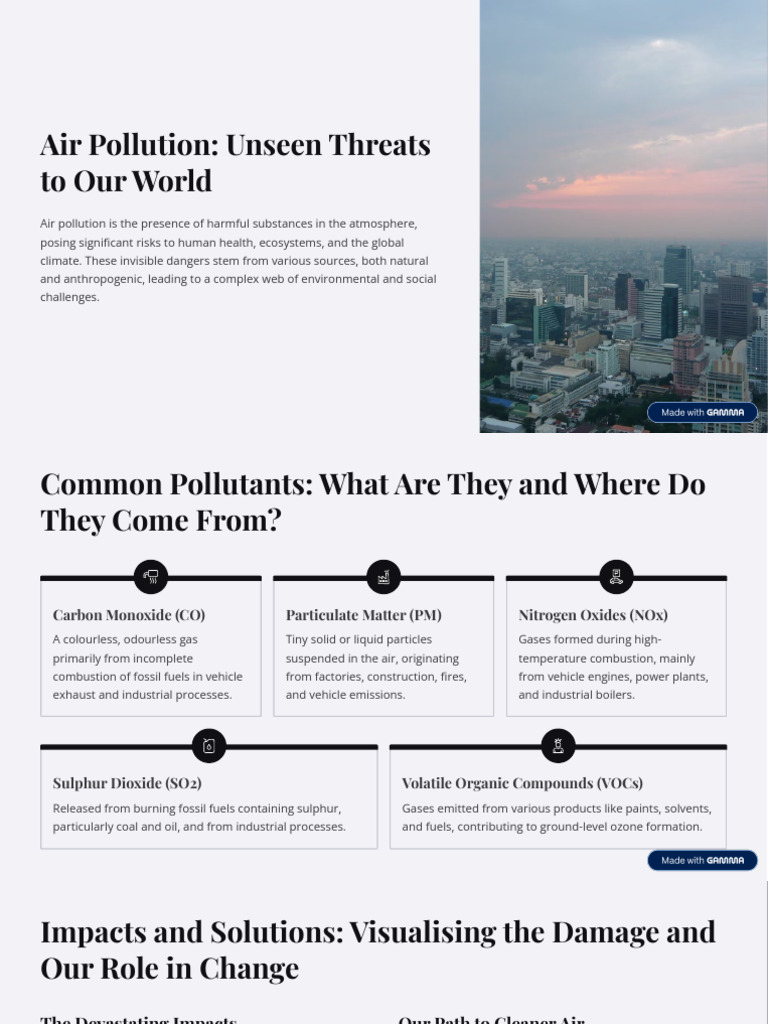 Air Pollution Unseen Threats to Our World | PDF