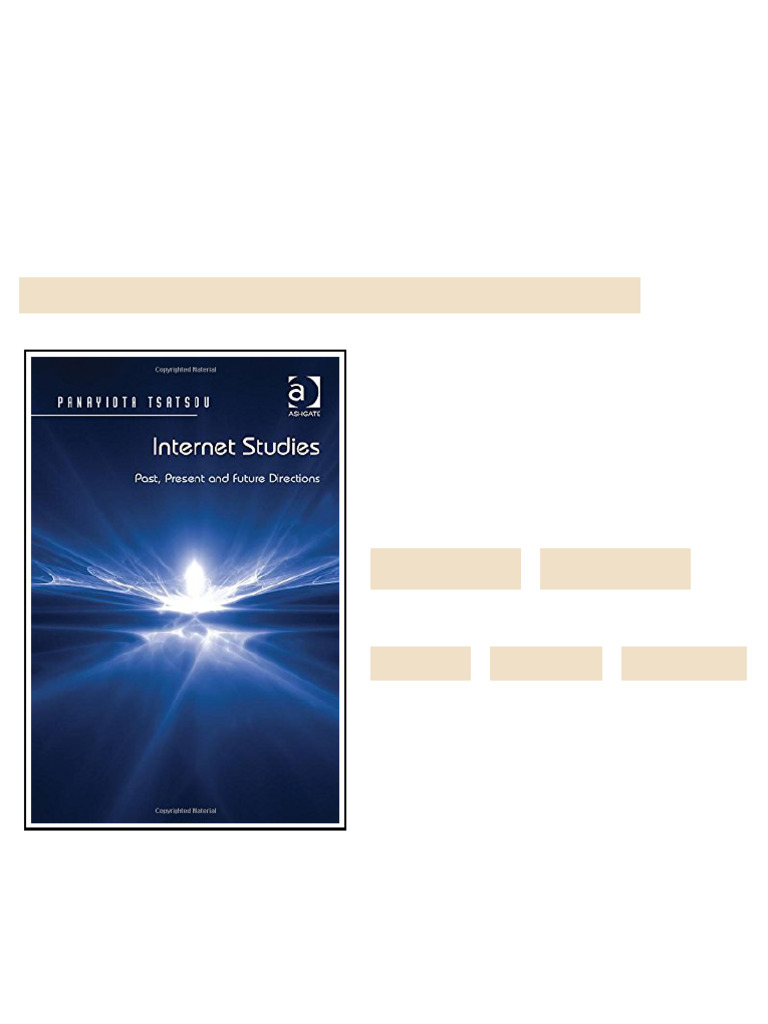 Internet Studies Past Present and Future Directions Panyiota Tsatsou ...