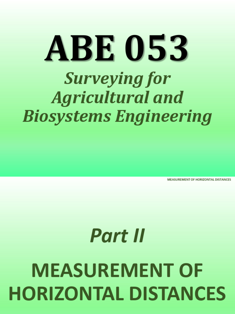 Horizontal Distance Measurement Techniques | PDF | Surveying