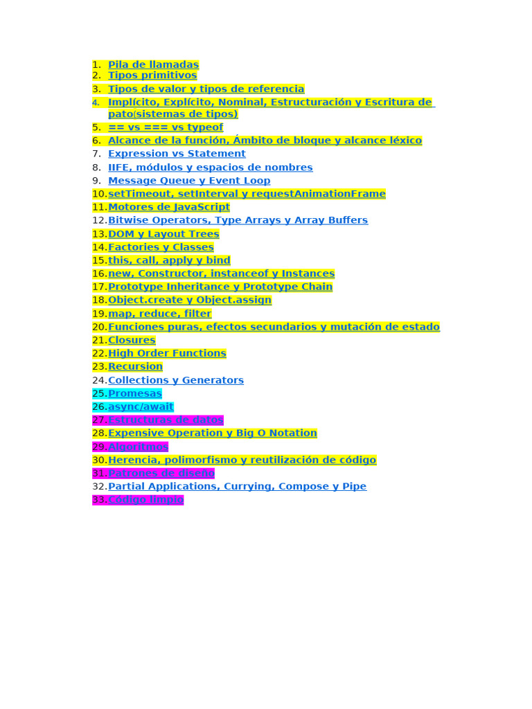 Conceptos Clave de JavaScript | PDF | Script Java | Modelo de objeto de ...