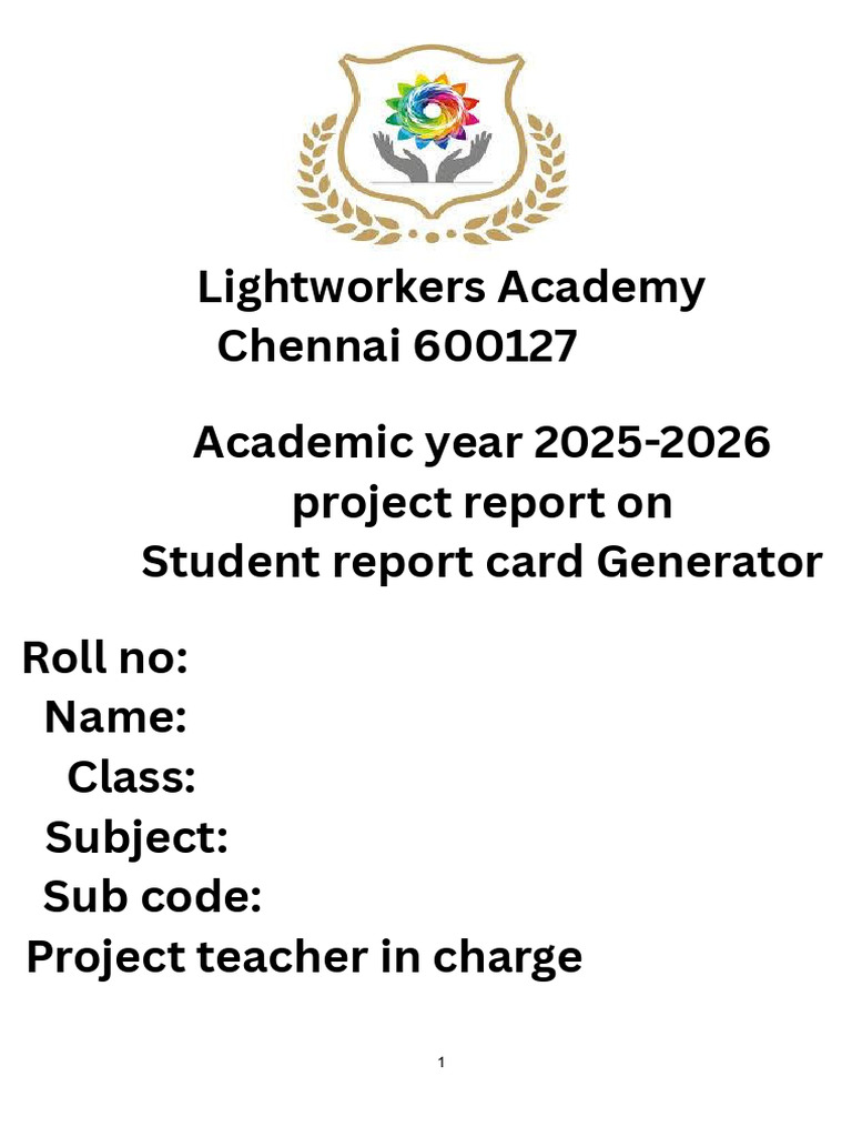 Python Student Report Card Generator | PDF | Computer Program | Programming