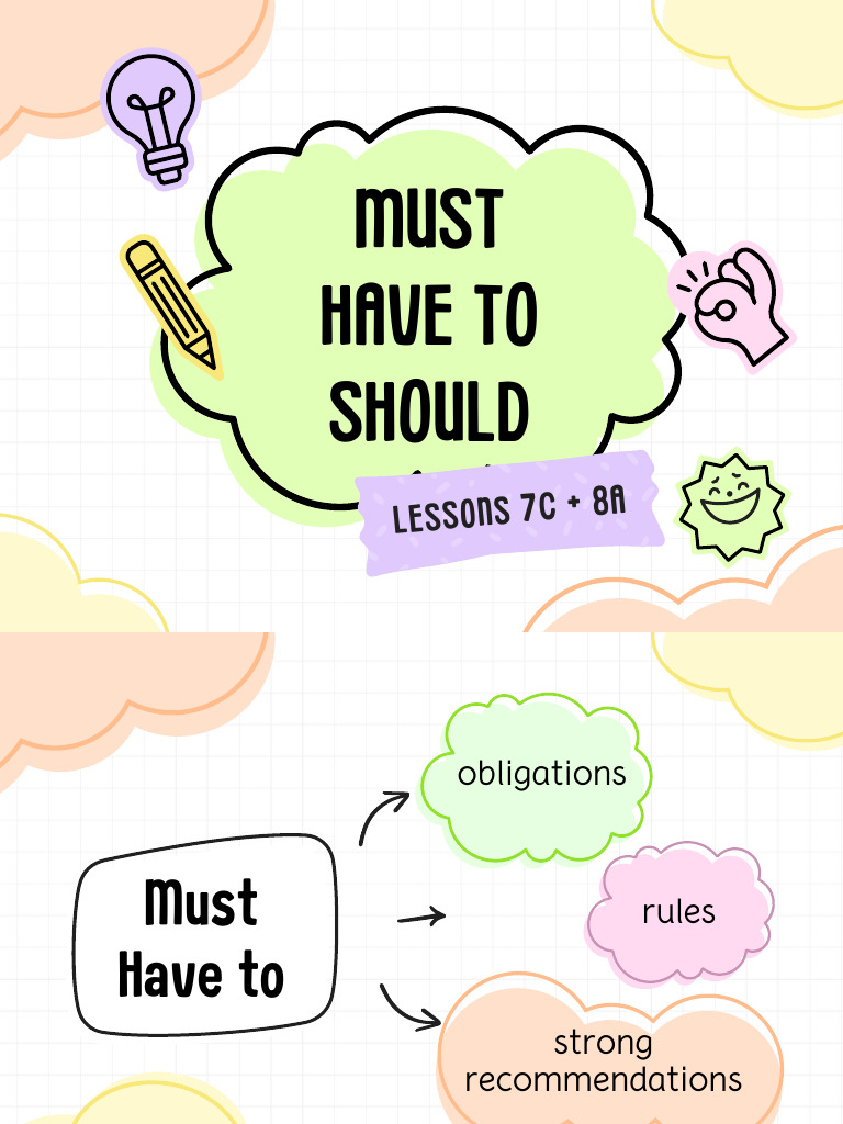 Must Have To Should: Lessons 7C + 8 A | PDF