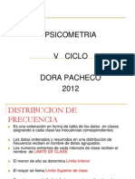 Distribución de Frecuencias V CICLO PSICOMETRIA