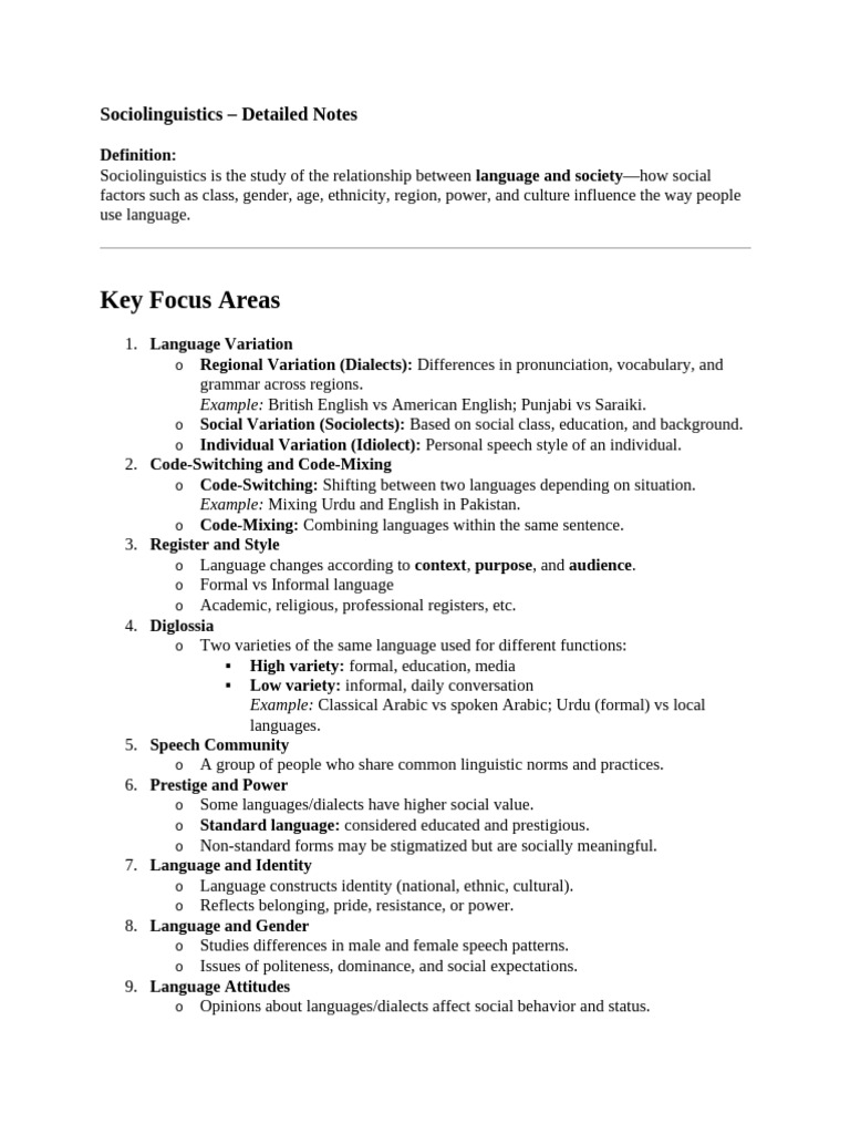 Understanding Sociolinguistics: Key Concepts | PDF | Sociolinguistics ...
