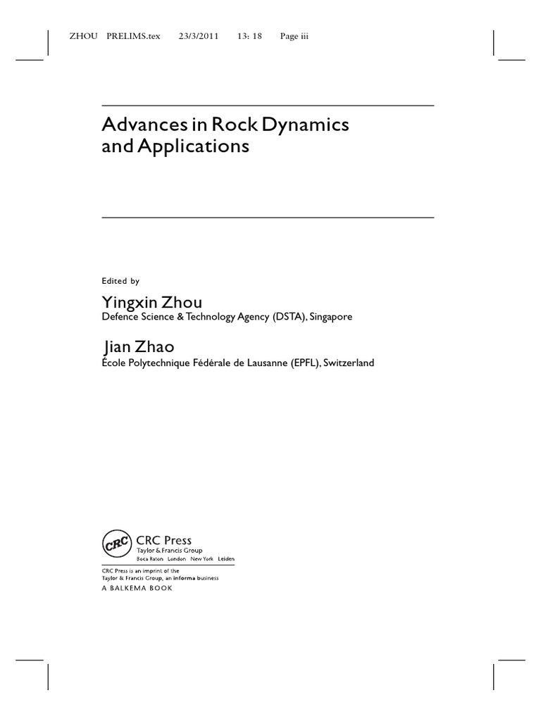 Dynamic Rock Support for Excavations | PDF | Strength Of Materials ...