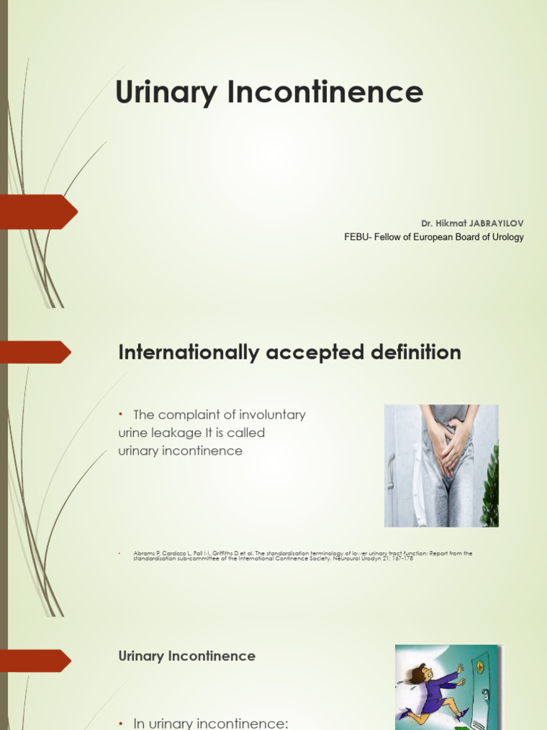 Understanding Urinary Incontinence | PDF | Urinary Incontinence ...