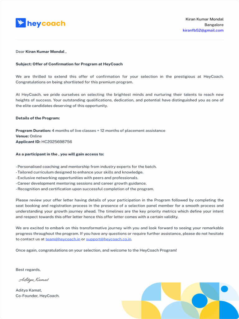 Offer Letter | PDF