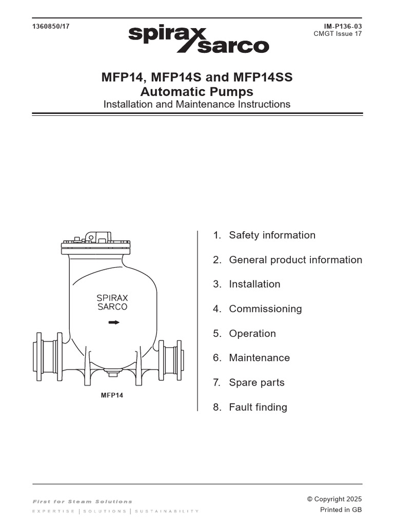 MFP14 Series Automatic Pumps Guide | PDF | Pump | Valve
