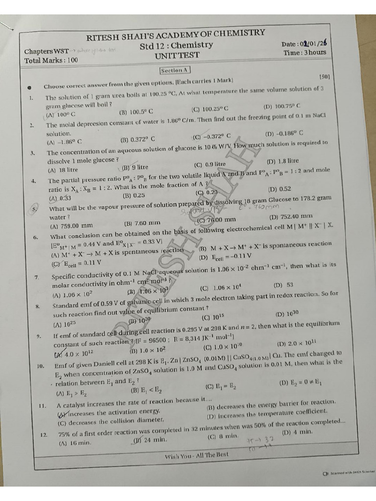 Chemistry GT Paper | PDF