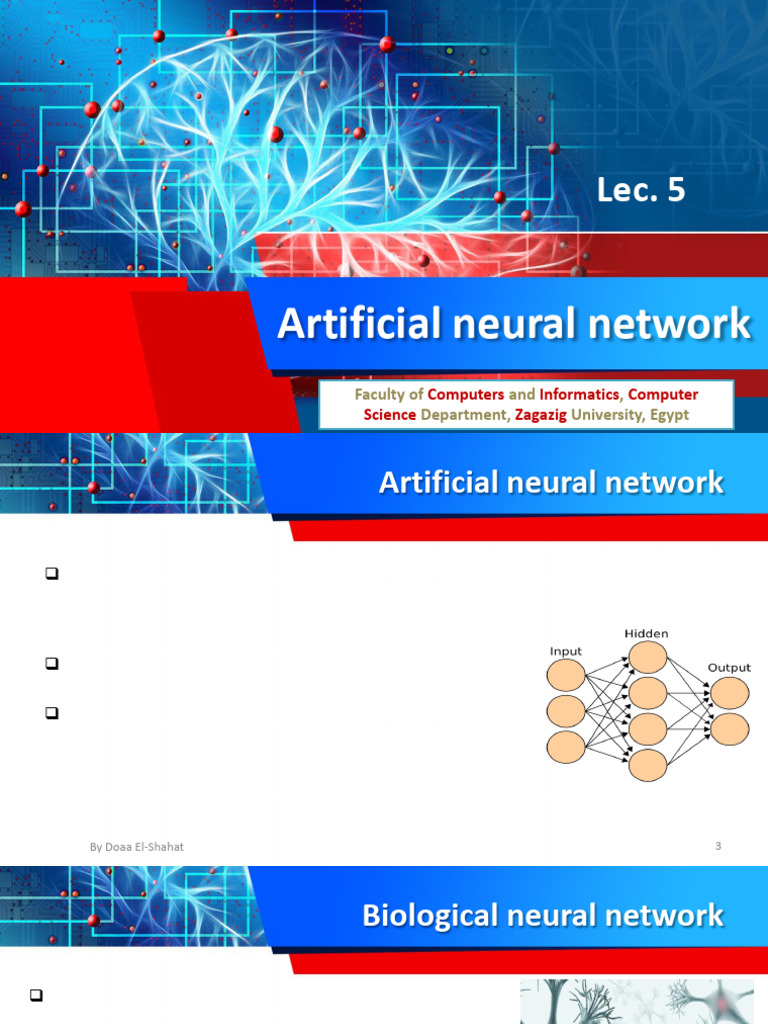 Lecture 8 Artificial Neural Network | PDF | Neuron | Dendrite