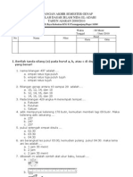 Soal Matematika Kelas 2 SD