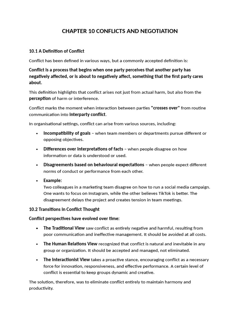 Understanding Conflict and Negotiation | PDF | Negotiation | Bargaining