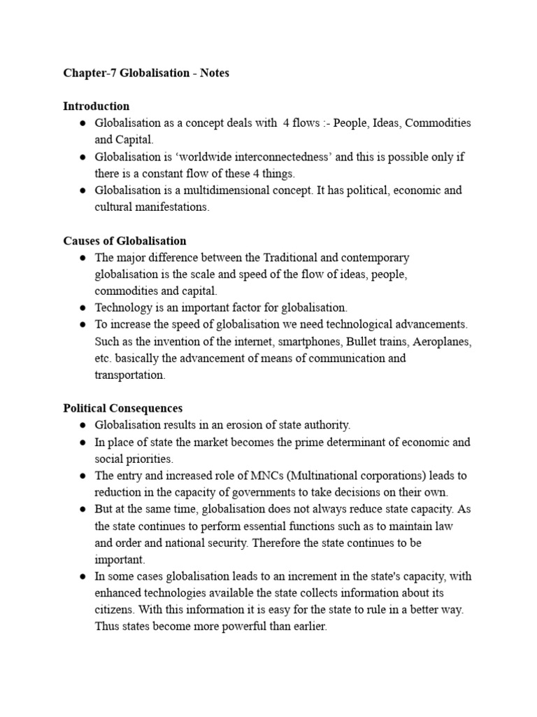Globalisation: Impacts and Perspectives | PDF | Globalization ...